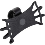 Hurtel Swivel silicone bike holder with replaceable head - black - (Silicone bicycle phone holder 360 rotation with removable head black)