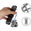 Hurtel Swivel silicone bike holder with replaceable head - black - (Silicone bicycle phone holder 360 rotation with removable head black)