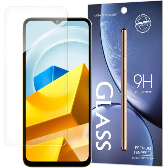 Hurtel Tempered Glass Xiaomi Poco M5 tempered glass 9H hardness (packaging - envelope) - (Tempered glass eco not branded Xiaomi Poco M5)