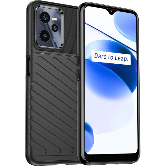 Hurtel Thunder Case case for Realme C35 silicone armor case black - (Thunder Case OPPO Realme C35 Black)