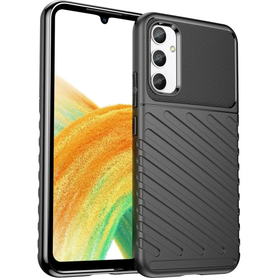 Hurtel Thunder Case case for Samsung Galaxy A34 5G silicone armor case black - (Thunder Case Samsung A34 Black)