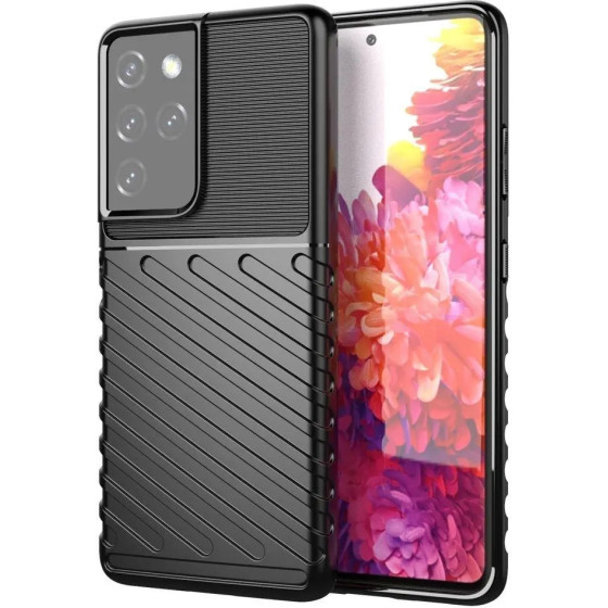 Hurtel Thunder Case case for Samsung Galaxy S23 Ultra silicone armor case black - (Thunder Case Samsung S23 Ultra Black)
