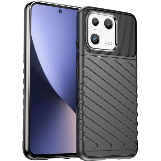 Hurtel Thunder Case case for Xiaomi 13 silicone armor case black - (Thunder Case Xiaomi 13 Black)