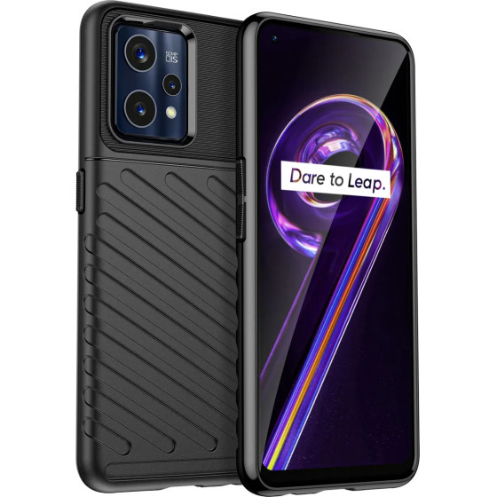 Hurtel Thunder Case Flexible armored cover for Realme 9 Pro + (9 Pro Plus) black - (Thunder Case REALME 9 PRO+ Black)