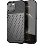 Hurtel Thunder Case Flexible Tough Rugged Cover TPU Case for iPhone 13 mini black - (Thunder Case iPhone 13 Mini Black)