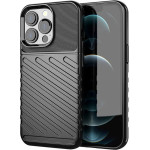 Hurtel Thunder Case Flexible Tough Rugged Cover TPU Case for iPhone 13 Pro black - (Thunder Case iPhone 13 PRO Black)