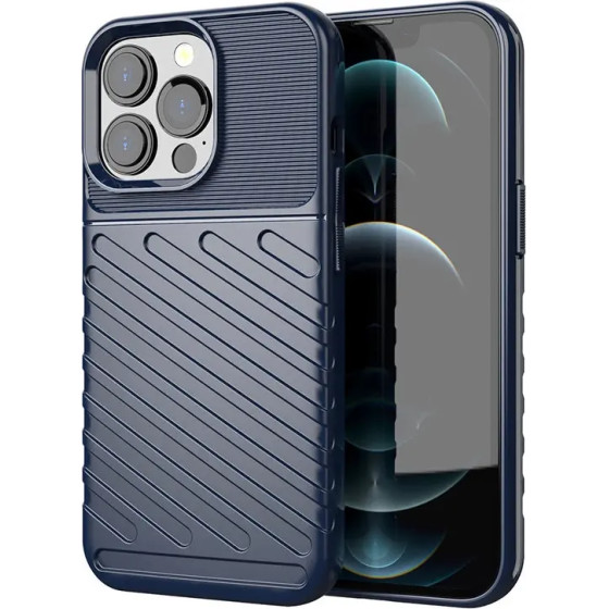Hurtel Thunder Case Flexible Tough Rugged Cover TPU Case for iPhone 13 Pro blue - (Thunder Case iPhone 13 PRO Blue)