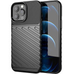 Hurtel Thunder Case Flexible Tough Rugged Cover TPU Case for iPhone 13 Pro Max black - (Thunder Case iPhone 13 PRO MAX Black)
