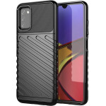 Hurtel Thunder Case Flexible Tough Rugged Cover TPU Case for Samsung Galaxy A03s black - (Thunder Case Samsung A03S Black)