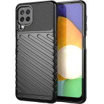 Hurtel Thunder Case Flexible Tough Rugged Cover TPU Case for Samsung Galaxy A22 4G black - (Thunder Case Samsung A22 4G Black)