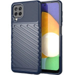 Hurtel Thunder Case Flexible Tough Rugged Cover TPU Case for Samsung Galaxy A22 4G blue - (Thunder Case Samsung A22 4G Blue)