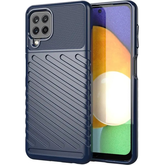 Hurtel Thunder Case Flexible Tough Rugged Cover TPU Case for Samsung Galaxy A22 4G blue - (Thunder Case Samsung A22 4G Blue)