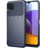 Hurtel Thunder Case Flexible Tough Rugged Cover TPU Case for Samsung Galaxy A22 5G blue - (Thunder Case Samsung A22 5G Blue)