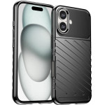 Hurtel Thunder Case for iPhone 16 Plus Silicone Case - Black - (Thunder case iPhone 16 Plus black)