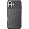 Hurtel Thunder Case for iPhone 16 Plus Silicone Case - Black - (Thunder case iPhone 16 Plus black)