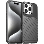 Hurtel Thunder Case for iPhone 16 Pro Max Silicone Case - Black - (Thunder case iPhone 16 Pro Max black)