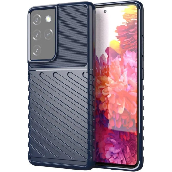 Hurtel Thunder Case for Samsung Galaxy S23 Ultra silicone armor case blue - (Thunder Case Samsung S23 Ultra Blue)