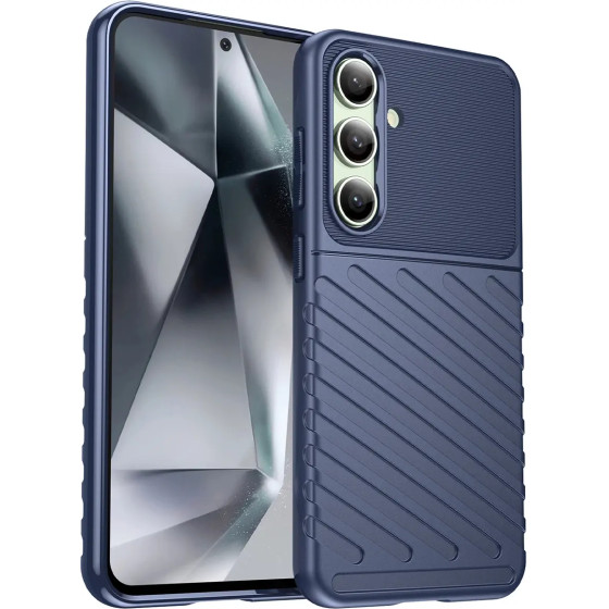 Hurtel Thunder Case for Samsung Galaxy S24 FE silicone armor cover - blue - (Thunder Case Samsung Galaxy S24 FE Blue)