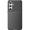 Hurtel Thunder Case for Samsung Galaxy S24 FE Silicone Armored Cover - Black - (Thunder Case Samsung Galaxy S24 FE Black)