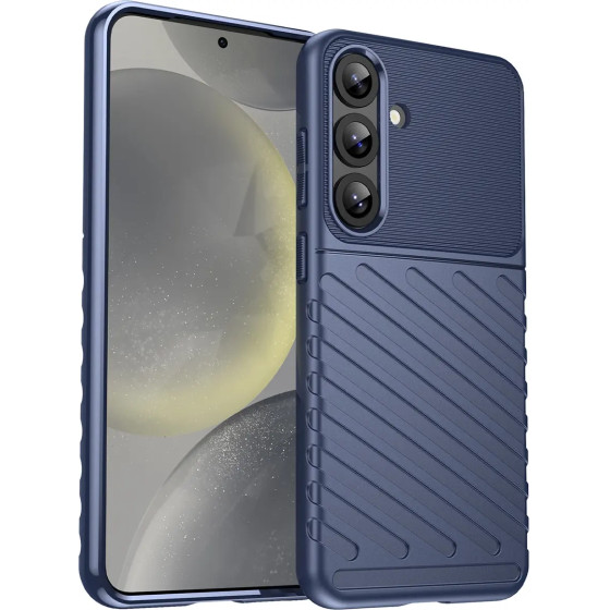 Hurtel Thunder Case for Samsung Galaxy S25+ Silicone Armored Cover - Blue - (Thunder Case Samsung Galaxy S25+ Blue)
