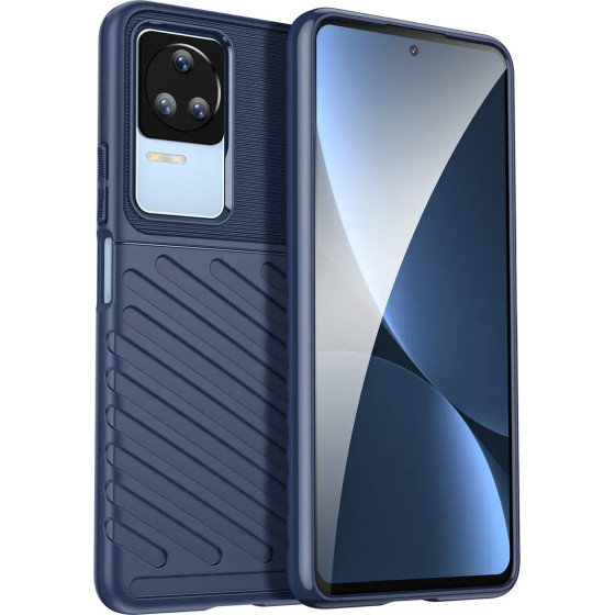 Hurtel Thunder Case for Xiaomi Poco F4 5G silicone armor case blue - (Thunder Case Xiaomi Poco F4 5G Blue)