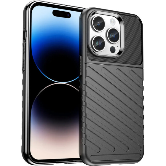 Hurtel Thunder Case iPhone 14 Pro Max armored case black - (THUNDER CASE IPHONE 14 PRO MAX BLACK)