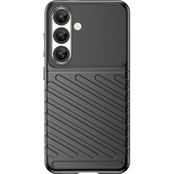 Hurtel Thunder Case Samsung Galaxy S25 Silicone Armored Case Black - (Thunder Case Samsung Galaxy S25 Black)