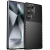 Hurtel Thunder Case Samsung Galaxy S25 Ultra Silicone Armored Case - Black - (Thunder Case Samsung Galaxy S25 Ultra Black)