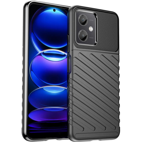 Hurtel Thunder Case Xiaomi Poco X5 5G / Redmi Note 12 5G silicone armor case black - (Thunder Case Xiaomi Poco X5 Black)