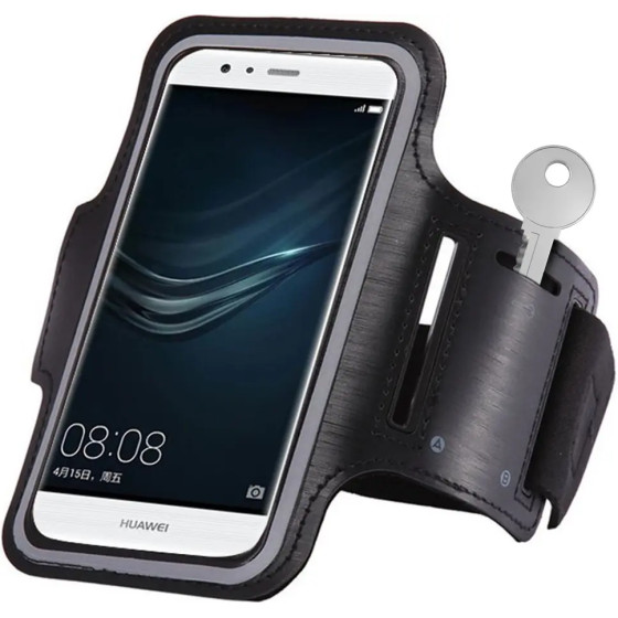 Hurtel Universal Running Armband for 6'' Smartphones black - (Armband: universal 6'' Black)