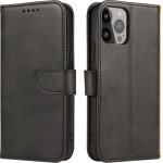 Hurtel Wallet Case with Stand for iPhone 15 Pro Magnet Case - Black - (MAGNET CASE IPHONE 15 PRO BLACK)