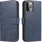 Hurtel Wallet Case with Stand for iPhone 15 Pro Magnet Case - Blue - (MAGNET CASE IPHONE 15 PRO BLUE)