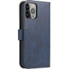 Hurtel Wallet Case with Stand for iPhone 15 Pro Magnet Case - Blue - (MAGNET CASE IPHONE 15 PRO BLUE)