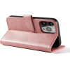 Hurtel Wallet Case with Stand for iPhone 15 Pro Magnet Case - Pink - (MAGNET CASE IPHONE 15 PRO PINK)