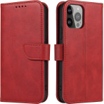 Hurtel Wallet Case with Stand for iPhone 15 Pro Max Magnet Case - Red - (MAGNET CASE IPHONE 15 PRO MAX RED)