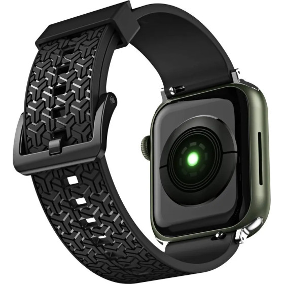 Hurtel Watch Strap Y strap for Apple Watch 7 / SE (45/44 / 42mm) band watchband black - (Strap Y Apple iWatch 2/3/4/5/6/SE/7 42/44 Black)