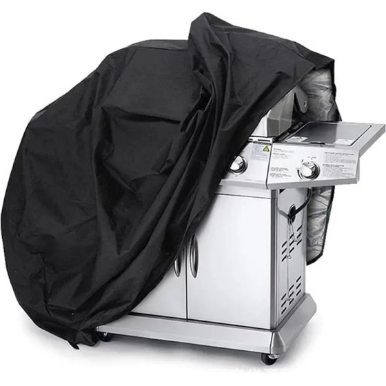 Hurtel Waterproof grill cover, bicycle cover, bike cover, garden furniture cover, XXL cover, black - (Barbecue cover XXL Black)