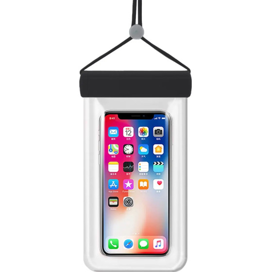 Hurtel Waterproof phone case 115 mm x 220 mm pool beach bag black - (WN-01B)