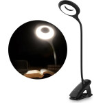 Hurtel Wireless LED reading lamp with clip + black micro USB cable - (LED reading lamp with clip and dimmer 80cm micro cable included black)