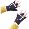 Hurtel Women's/children's winter phone gloves - black - (Gloves knitted half finger black)