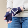 Hurtel Women's/children's winter phone gloves - black - (Gloves knitted half finger black)