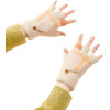 Hurtel Women's/children's winter phone gloves - white - (Gloves knitted half finger white)