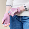 Hurtel Women's/children's winter telephone gloves - pink - (Gloves knitted half finger pink)
