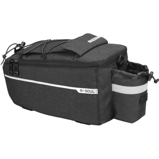 Hurtel WYA26Y0S Thermal Bike Pannier Bag with Shoulder Strap - Black