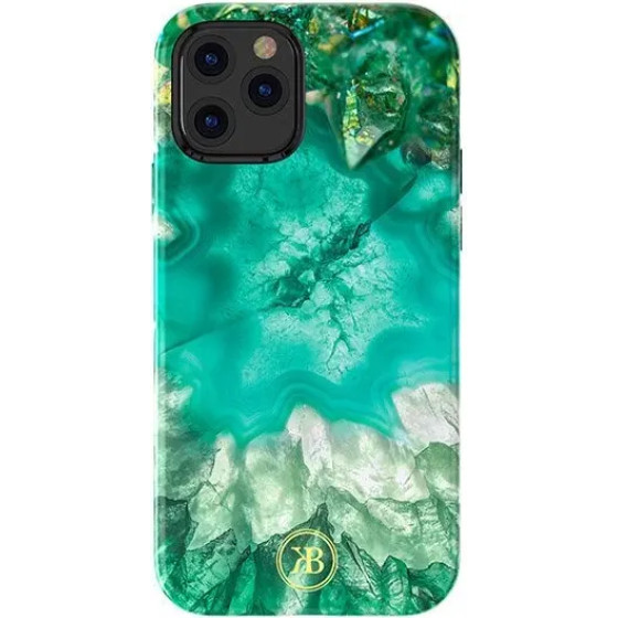 Kingxbar Agate Series case decorated printed Agate iPhone 12 mini green - (Kingxbar Agate Series-Green iPhone 12 mini)