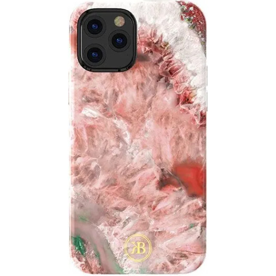 Kingxbar Agate Series case decorated printed Agate iPhone 12 mini red - (Kingxbar Agate Series-Red iPhone 12 mini)