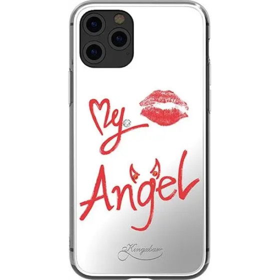 Kingxbar Angel mirror case decorated with original Swarovski crystals iPhone 11 Pro Max transparent - (Kingxbar IP 11 Pro Max Angel Series-Angel)