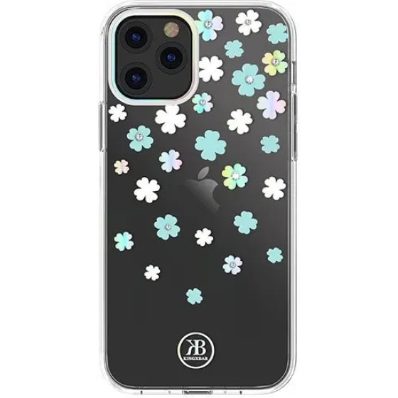 Kingxbar Lucky Series case decorated with original Swarovski crystals iPhone 12 mini transparent (Clover) - (Kingxbar Lucky Series-Clover iPhone 12 mini)