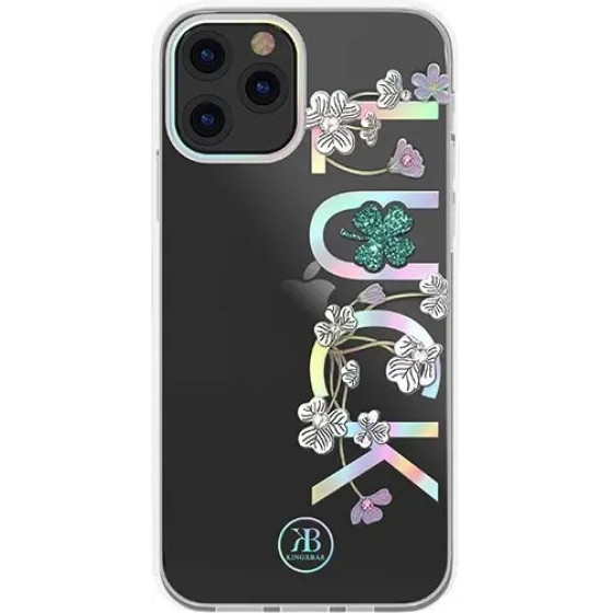 Kingxbar Lucky Series case decorated with original Swarovski crystals iPhone 12 mini transparent (Luck) - (Kingxbar Lucky Series-Luck iPhone 12 mini)
