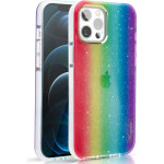Kingxbar Ombre Case Back Cover for iPhone 12 Pro Max multicolour - (Kingxbar iPhone 12 PRO MAX Ombre Series-Rainbow)